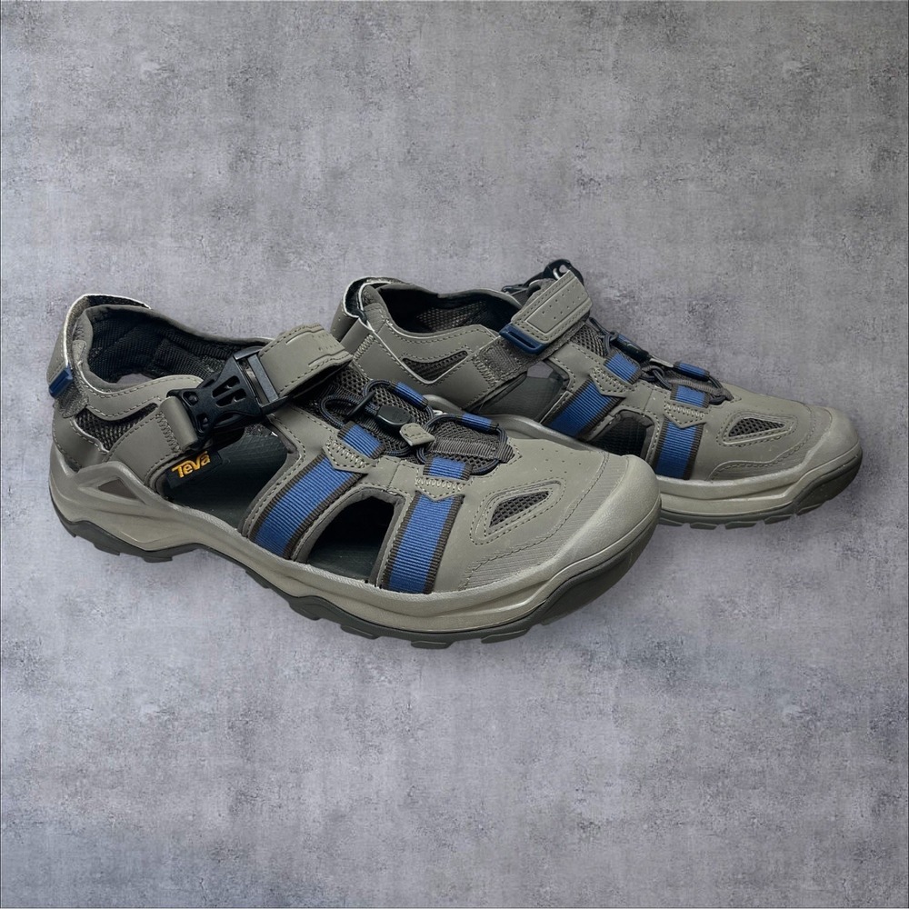 TEVA Omnium 2 Water Sport Sandals Mens 12 Gray Blue 1019180 Bungee Gorpcore